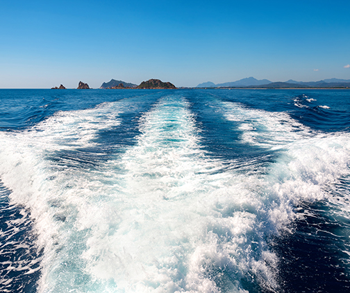 Wake of a boat"